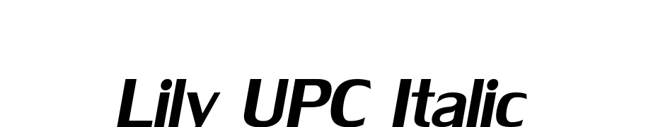 Lily UPC Italic Yazı tipi ücretsiz indir